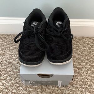Nike toddler baby boys size 7 black corduroy force 1